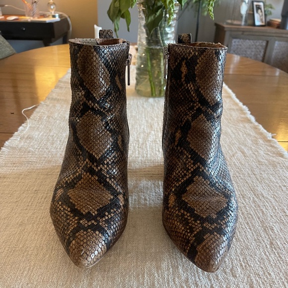 Franco Sarto Leather Ankle Boots, Size 8 - Picture 4 of 6